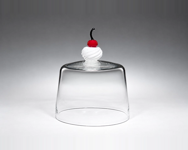 Cupcake Cake Lid, Classic, Glass Art Made By Hollywood Hot Glass