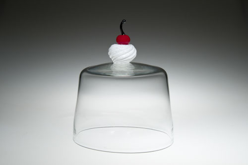 Cupcake Cake Lid, Classic, Glass Art Made By Hollywood Hot Glass