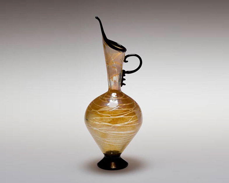 Gooseneck Pitcher, Glass Art Made By Hollywood Hot Glass
