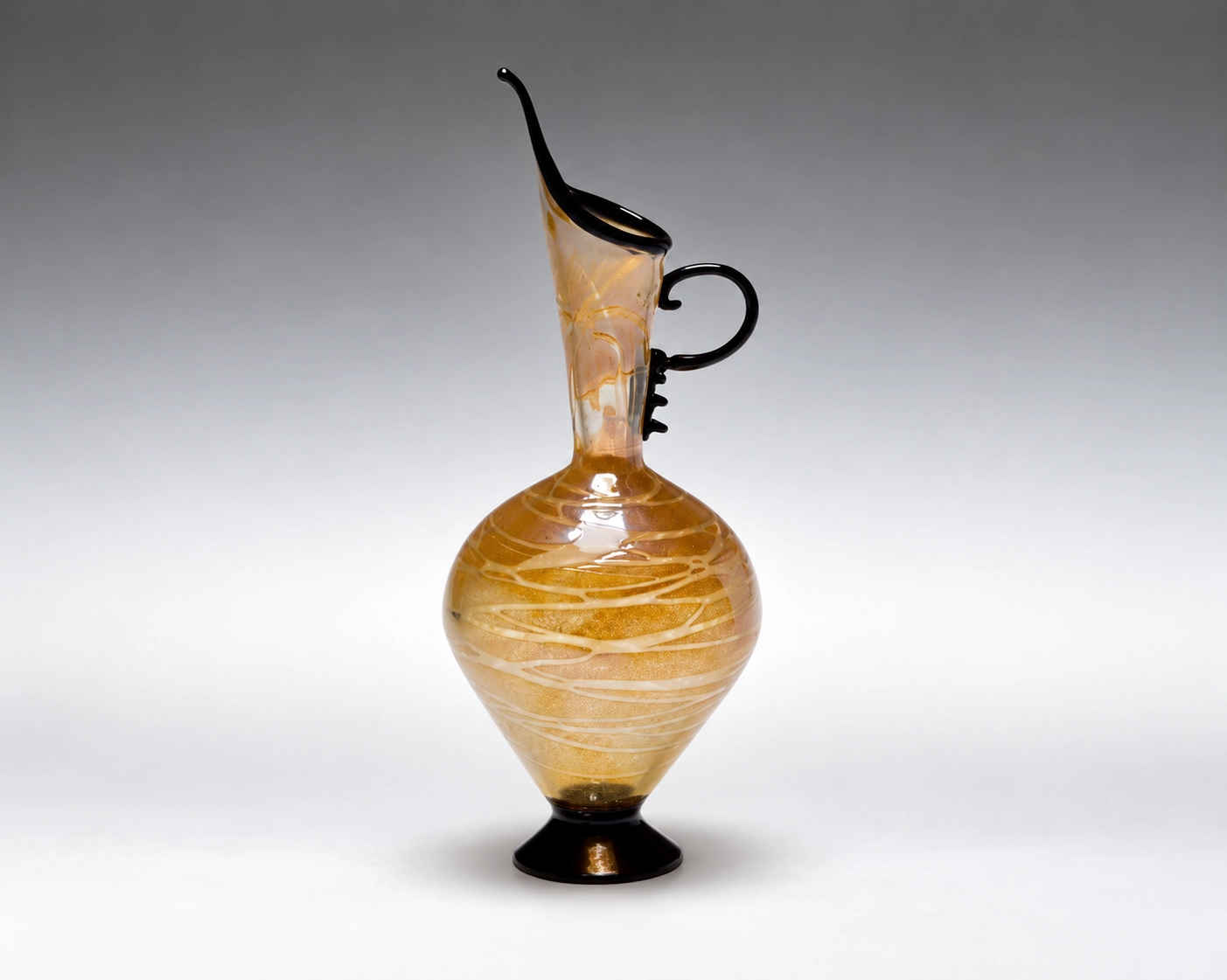 Gooseneck Pitcher, Glass Art Made By Hollywood Hot Glass