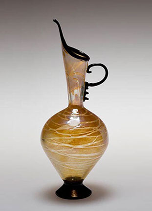 Gooseneck Pitcher, Glass Art Made By Hollywood Hot Glass