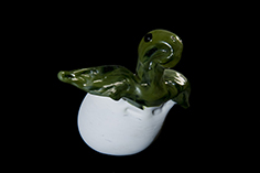 Handheld Hatching Turtle, Glass Art Made By Hollywood Hot Glass