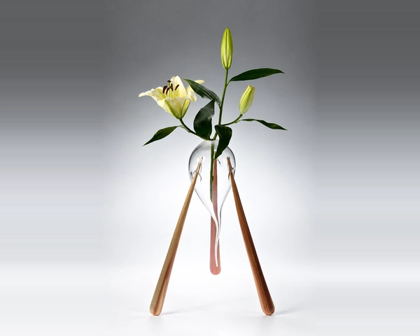 Support Glass Vase, Glass Art Made By Hollywood Hot Glass