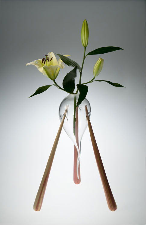 Support Glass Vase, Glass Art Made By Hollywood Hot Glass