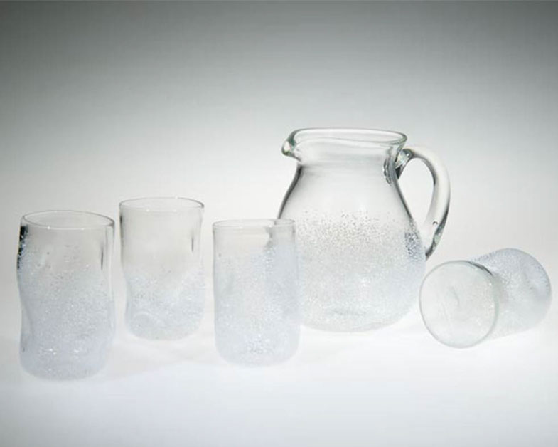 Tumbler and Pitcher Set, Glass Art Made By Hollywood Hot Glass