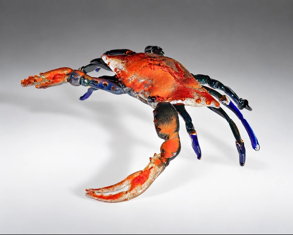 Blue Crab, Glass Art Made By Hollywood Hot Glass