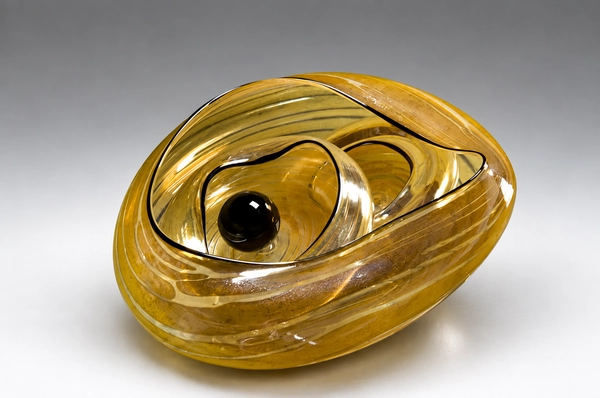 Gold Nest, Glass Art Made By Hollywood Hot Glass