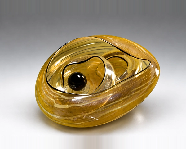 Gold Nest, Glass Art Made By Hollywood Hot Glass