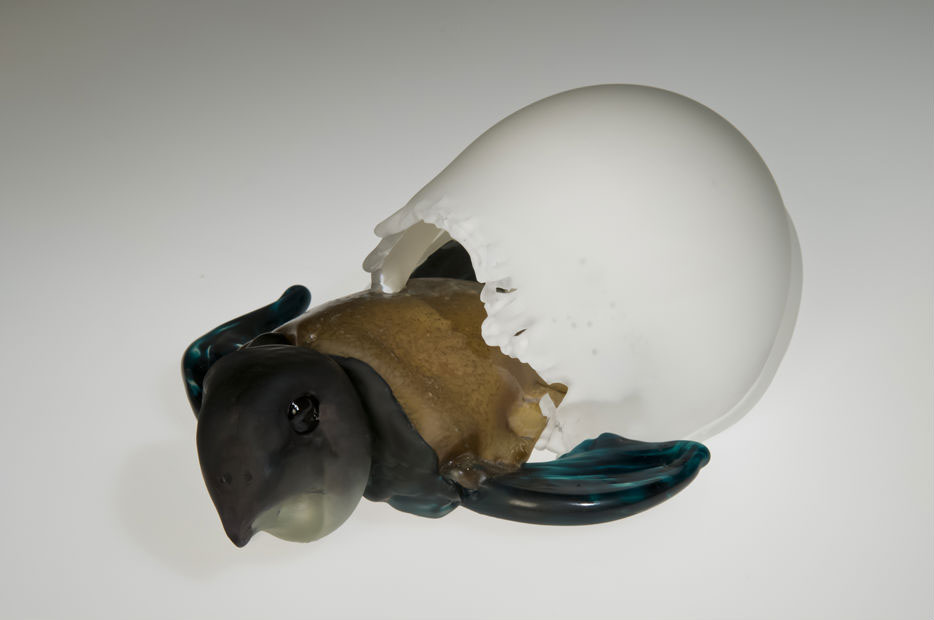 Hatching Turtle, Glass Art Made By Hollywood Hot Glass