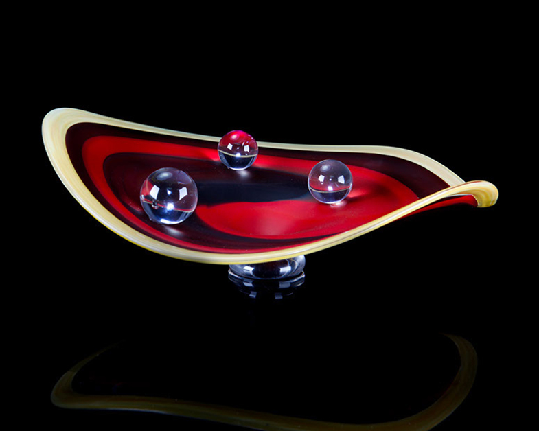 Infinity Bowl, Glass Art Made By Hollywood Hot Glass