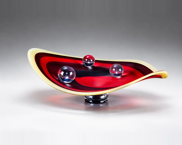 Infinity Bowl, Glass Art Made By Hollywood Hot Glass
