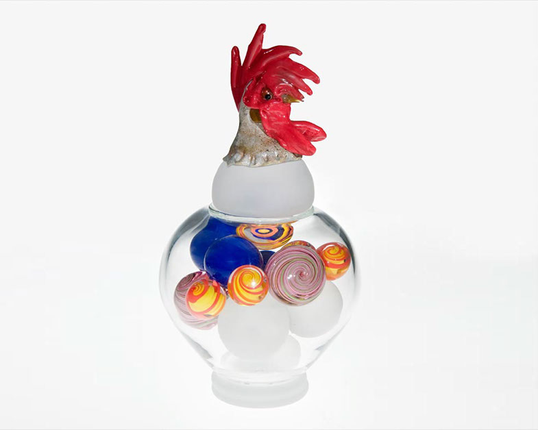 Nested Bird, Glass Art Made By Hollywood Hot Glass