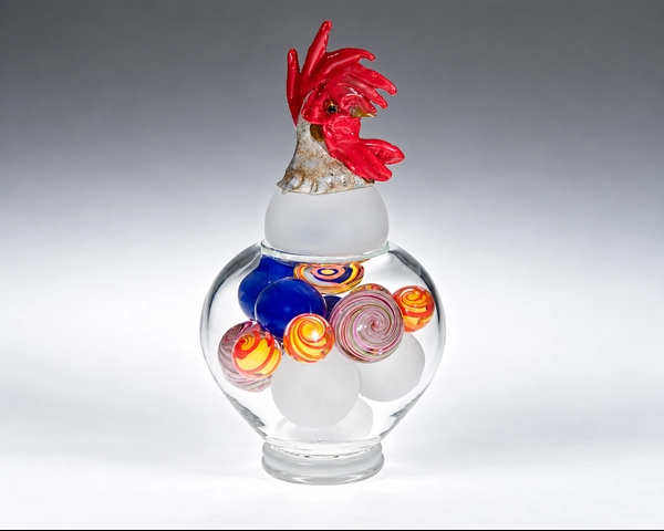 Nested Bird, Glass Art Made By Hollywood Hot Glass