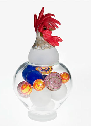 Nested Bird, Glass Art Made By Hollywood Hot Glass