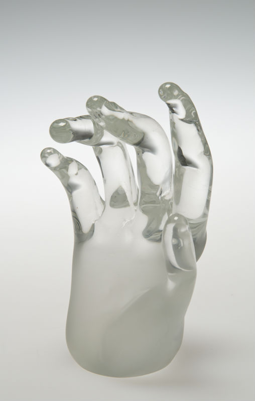 Solid Sculpted Hand, Glass Art Made By Hollywood Hot Glass