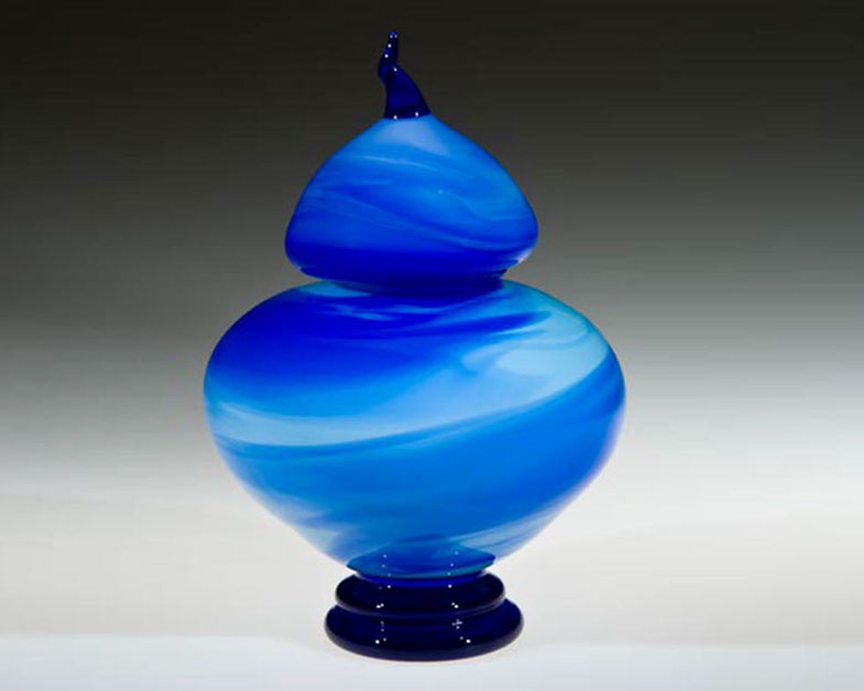 Urn, Glass Art Made By Hollywood Hot Glass